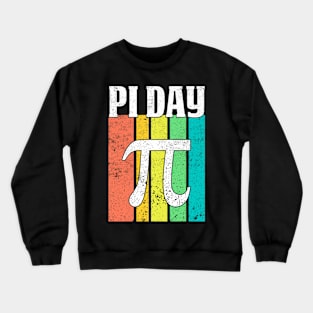 PI Day Math 3.14 Number PI Lover Retro Vintage Distressed Crewneck Sweatshirt